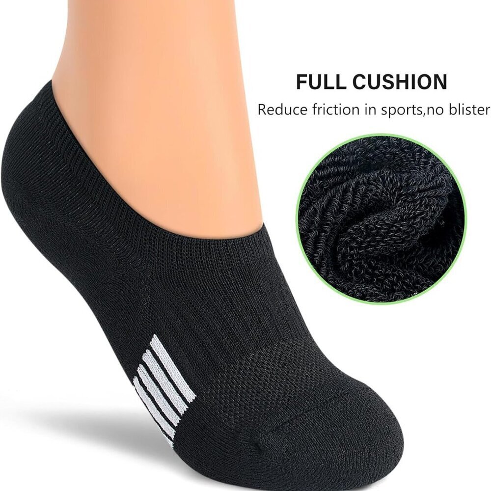 No Show Socks Womens Athletic Cushion Ankle Footies Low Cut 5-6 Pairs - Picture 6 of 7
